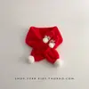 Bufanda Roja de Año Nuevo para Bebé Otoño e Invierno Gruesa Cálida Tejida para Cuello para Hombres Mujeres y Niños Bufanda de Cuello a Prueba de Viento Navideña