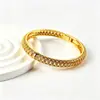 Pulsera Abierta Dorada Calada para Novia, Brazalete Abierto para Mujer, Joyería Hermosa, Venta al por Mayor de Fábrica Disponible