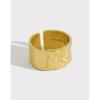 JA437 Anillo de Plata de Ley S925 Coreano Anillo Irregular Original Patrón de Roca Anillo Abierto de Plata para Mujer Anillo