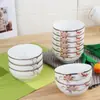 Fucai Nueva Porcelana Ósea Qingyou Yiren Borde Cuenco Borde Nido Plato Ruyi Plato Pez Plato Sabor Cuchara Pequeña Olla Conjunto y Combinación