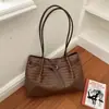 2026 Bolso de Mano de Textura Tejida Nuevo Bolso de Hombro de Moda para el Trabajo y el Viaje Bolso de Hombro de Color Sólido Personalizado de Moda