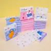 Paquete de 40 pañuelos pequeños infantiles con diseño de dibujos animados, portátiles, impresos, hechos de pulpa de madera virgen, adecuados para uso tanto seco como húmedo