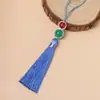 Abanico de Calabaza de 8 cm con Borla de Poliéster, Decoración Colgante para Sachet, Borla para Solapa de Hanfu, Adorno Colgante de Borla