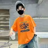 Camiseta Fresca y Moderna para Niños Mayores, Top de Verano 100% Algodón para Niños, Camiseta de Manga Corta Nueva de Verano 2026 para Niños