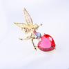 Estilo Japonês e Coreano Show Moda Flor Fofa Fada Amor Broche Zircão Personalidade Criativa Roupas Pin Divertido Acessórios Lúdicos