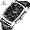Reloj de Cuarzo Barril de Vino Dawn CHENXI Reloj Cuadrado Reloj Casual para Hombre con Correa Impermeable Reloj de Personalidad 8209