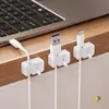 Organizador de Cables Tipo Palanca para Escritorio y Coche, Clip para Gestión y Almacenamiento de Cables de Datos, Clip para Cable de Carga de Teléfono Móvil, Soporte para Enchufes