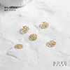 Peças Espaçadoras de Contas Flor Vazada Preservadoras de Cor Banhadas a Ouro 18K Acessórios para Joias DIY Feitos à Mão Pulseira com Contas Colar Porta-Contas Materiais
