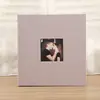 Álbum de Fotos Laminado Autoadhesivo con Cubierta de Lino Transfronterizo para Fotos Familiares, Álbum de Sellos Hecho a Mano Autoadhesivo Tipo DIY, En Stock