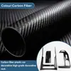 1 Juego Color: Material de Color Patrón Fibra de Carbono: Panel de Acero Inoxidable para Palanca de Cambios de Coche + Marco en Forma de U para Palanca de Cambios de Coche