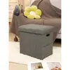 Banqueta de Armazenamento Jian Mo Novo Produto com Alça Caixa Organizadora de Bolso Lateral para Sala de Estar com Tampa Assento para Adultos Banqueta de Armazenamento Banqueta para Trocar de Sapato