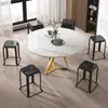 Banqueta de Ferro para Uso Doméstico, Banqueta Quadrada Moderna Simples, Banqueta Durável, Banqueta Conjunto de Ferro Espesso, Banqueta para Mesa de Jantar, Banqueta Adulto com Armazenamento