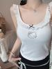Puro Deseo Sexy Dulce Cuadros Sexy Pijama de Tirantes Estilo Verano para Mujer con Almohadillas en el Pecho Chaleco Shorts Ropa para el Hogar