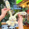 Nuevo Peluche de Conejo Floral Extraíble Original Colgante Muñeca Estilo Popular de Celebridad de Internet Colgante de Bolso Llavero