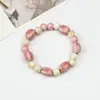 Pulsera de Cerámica Transformada en Horno de Jingdezhen con Cuentas Irregulares en Forma de Frijol, Nueva Pulsera Estilo Retro Nacional Chino, Lote Mixto Multicolor