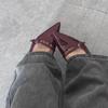 Nuevas Sandalias de Tacón Bajo Apuntadas de Diseño Francés de Principios de Primavera, Sandalias de Tacón Medio para Mujer