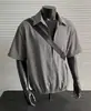 Camisa Polo Urbana Estilo Nuevo Estilo Old Money con Abertura Frontal Media para Hombres, Marca Japonesa de Verano de Moda con Dobladillo Elástico y Mangas Cortas para Hombres y Mujeres