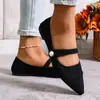 Sapatos de Tamanho Grande, Sapatos Baixos de Bico Fino Estilo Coreano, Novos Sapatos Mary Jane Femininos, Sapatos Baixos Transfronteiriços de Comércio Exterior, Dropshipping