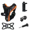 Adecuado para accesorios GoPro, soporte de barbilla para casco, juego 5 en 1, juego de soporte de fijación para casco de vehículo todoterreno
