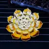 Liga de Zinco Flor de Lótus Incenso Lótus Três Tesouros Incenso em Vara Porta-incenso Transfronteiriço Criativo Cerimônia do Chá Queimador de Incenso em Vara Poroso Incenso