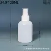 Botella pulverizadora blanca de hombros redondos del fabricante, en stock, 30 ml - 350 ml, pulverizador de botella de plástico para agua de limpieza y desinfección