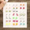 Set Combinado de 21 Pares de Aretes Lindo y Juguetón de Venta Caliente Transfronteriza, Aretes Pequeños y Elegantes Versátiles, Mayoreo