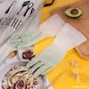 Nuevos guantes a prueba de aceite para lavar platos en casa, guantes cortos de dos colores para lavar verduras en la cocina, guantes de cuero para limpieza del hogar