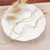 Collar de Cuentas de Tendencia Europea y Americana Transfronterizo Nuevo LaYered Cadena Colgante Cadena Joyería Simple Elegante Fiesta Fiesta Mujeres