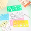Set de Regla Calidoscopio Multifuncional de Dibujos Animados para Niños Estudiantes, Papelería Plantilla de Dibujo Creativo DIY