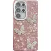 Funda para Teléfono Móvil de Hilo con Plumas de Mariposa Electrochapada IMD Adecuada para Samsung S25Plus Película para Lente A55 Pulsera A54 Gama Alta