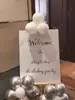 Banquete de bebé cumpleaños compromiso letrero de bienvenida letrero de bienvenida para abrir la puerta celebración de boda diseño fondo tablero de KT