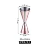 Jigger de Acero Inoxidable de Doble Cabeza con Escala, Herramienta Medidora de Onzas, Jigger de Doble Cabeza con Escala para Bares de Cócteles