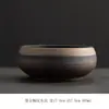 Lavamanos de Cerámica Gruesa Grande Estilo Japonés Patrón Martillado Hecho a Mano Lavado de Tazas Vintage Lavado de Lápices Cerámica con Cambio de Horno Esmalte Dorado Olla de Agua Creativa