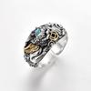 Anillo Pixiu de Plata 925 para Hombre Personalizado Retro Dominante Diseño Nicho Apertura Ajustable
