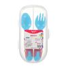 Tenedor y cuchara para niños, vajilla práctica, cuchara para comer para bebés, tenedor para bebés con tenedor y cuchara para niños en caja de PP