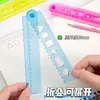 Regla Plegable Multifuncional de Color Gelatina de Alta Calidad para Estudiantes de Primaria para Dibujar Formas Geométricas Irregulares, Regla Recta de 30 cm