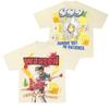 Camiseta de gran tamaño con hombros descubiertos, estilo rap, hip hop, Jus Wald, Juice WRLD, grafiti callejero europeo y americano.
