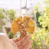 Novo Pingente de Fada do Sono Folha de Ginkgo Artesanato em Resina Decoração de Jardim Pátio Árvore Ornamento Pendurado Em Estoque Atacado