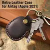 Adequado para capa protetora de Apple AirTag, pingente de chaveiro em PU, concha protetora localizadora anti-perda, disponível em várias cores