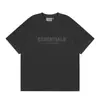 2024 Nova Tendência Europeia e Americana Camiseta de Manga Curta Estampada com Letras em Relevo FOG Tops Tendenciosos de High Street Masculinos e Femininos