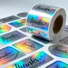 Etiqueta Láser Gracias Sello de Empaque Pegatina Caja de Regalo Caja de Avión Pegatina Bolsa para Llevar Taza de Té con Leche Etiqueta Adhesiva