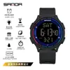 Reloj electrónico luminoso ultrafino de un solo movimiento Sanda, resistente al agua, de tendencia juvenil, reloj de moda para hombres y mujeres, una generación de cabello