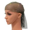 Sombreros Europeos y Americanos para Mujer, Gorra de Malla Elástica con Diamantes Completos, Gorra de Pesca Personalizada para Fiesta, Tienda Flash Nocturna, Elegante Pañuelo para la Cabeza con Pedrería