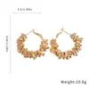 Aretes colgantes redondos de circonita plisada para mujer, modernos y versátiles para el uso diario, lujo ligero, sensación de alta gama, venta al por mayor