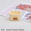 Accesorios de resina hechos a mano diy pegamento crema adornos creativos adornos decorativos caricatura tridimensional miniatura caja de pan para comida y juego