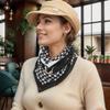 Suministro Exclusivo Transfronterizo de Nuevos Pañuelos de Seda con Hebilla Magnética para Mujer, Versátiles Pañuelos Triangulares para Primavera y Otoño, Pañuelos de Cuello de Moda y Elegantes, Venta al por Mayor desde el Fabricante