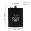 Set de licor doméstico de acero inoxidable transfronterizo, petaca creativa de cabeza de calabaza de Halloween, petaca portátil para exteriores de 8 onzas
