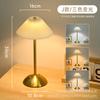 Fornecimento Transfronteiriço de Luminárias de Mesa LED Nórdicas, Luminárias de Mesa de Metal Simples, Luzes de Ambiente, Luminárias de Mesa, Mesas de Cabeceira com Carregamento USB por Toque