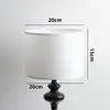 Lámpara de Mesa, Lámpara de Pie, Lámpara Colgante, Pantalla de Lámpara de Pared, Pantalla Cónica de Tela, Mesita de Noche de Dormitorio, Tela de Lino Simple y Acogedora