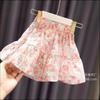 Falda Corta para Niñas Falda de Verano 2024 Nueva Falda Floral Falda de Verano Falda Estilo Delgado para Niña